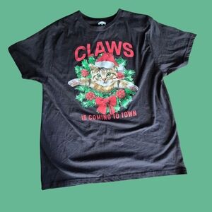Christmas Tee With Cat L